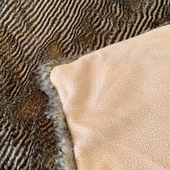 Faux Raccoon Throw. 72” x 98”. NWT  Absolutely Gorgeous! - Picture 4 of 6